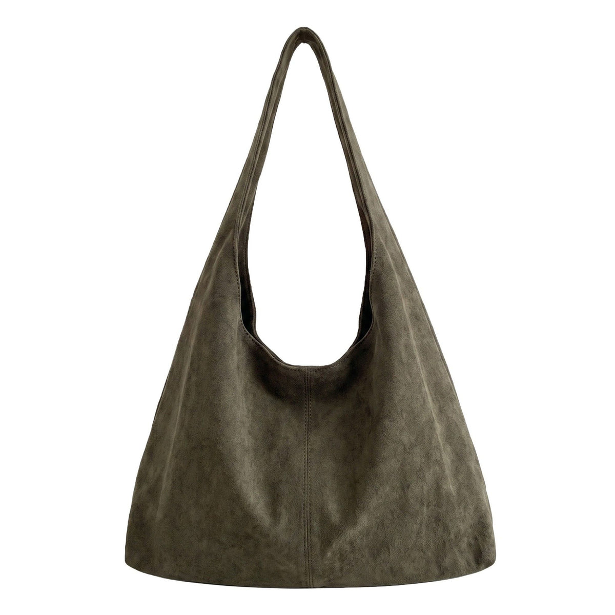 Faux Suede Hobo Shoulder Bag Large Soft Slouchy Tote