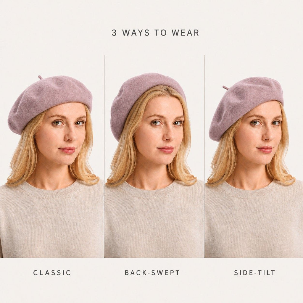 Wool Beret Hat Classic French Painter Cap Soft Felt Everyday Style