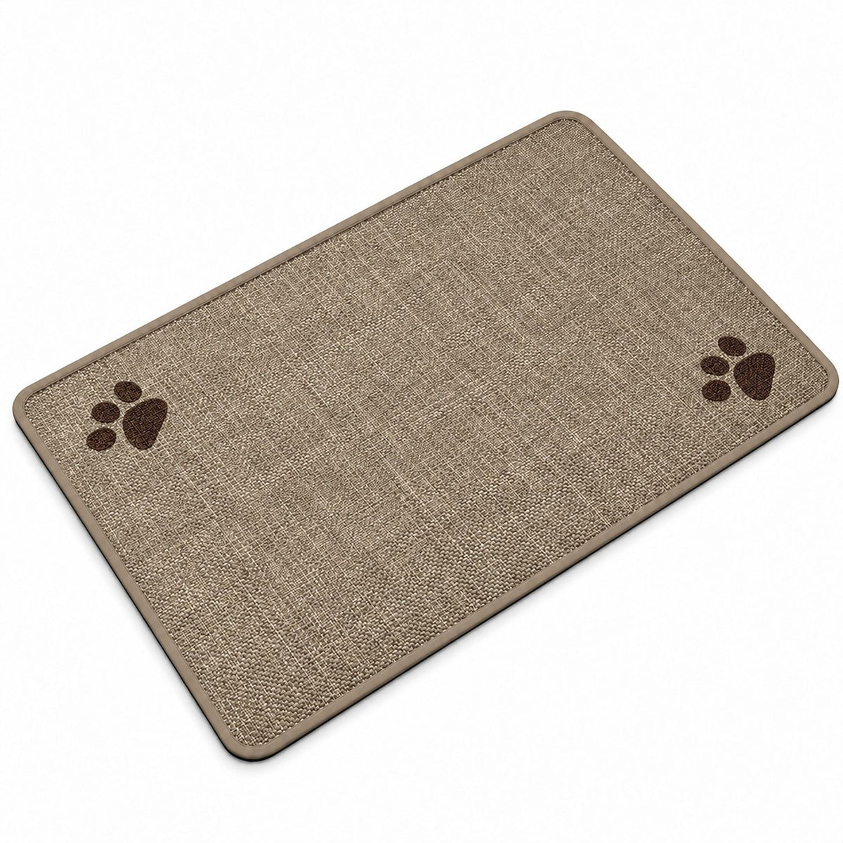 Absorbent Paw Print Pet Mat with Non Slip Backing