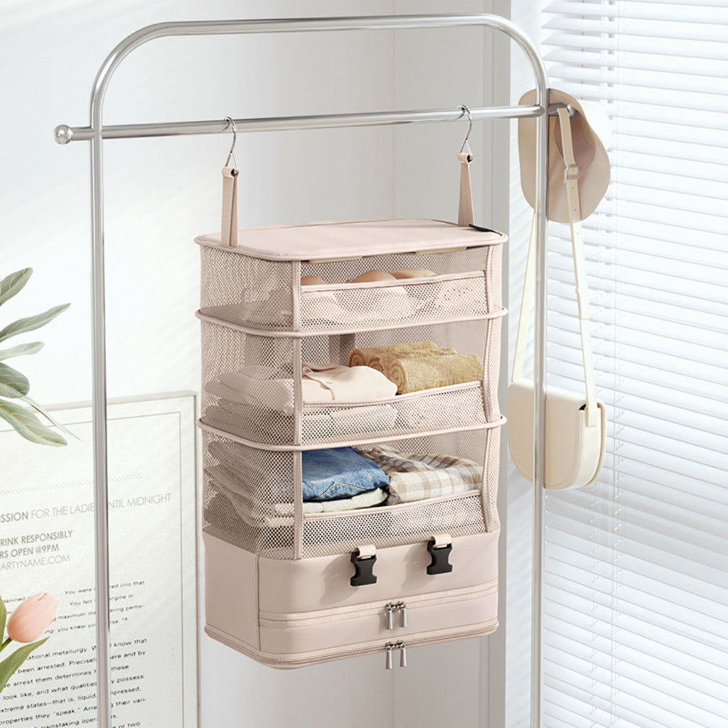 Hanging Travel Organizer Bag Foldable Portable Luggage Storage Bag for Clothes Accessories