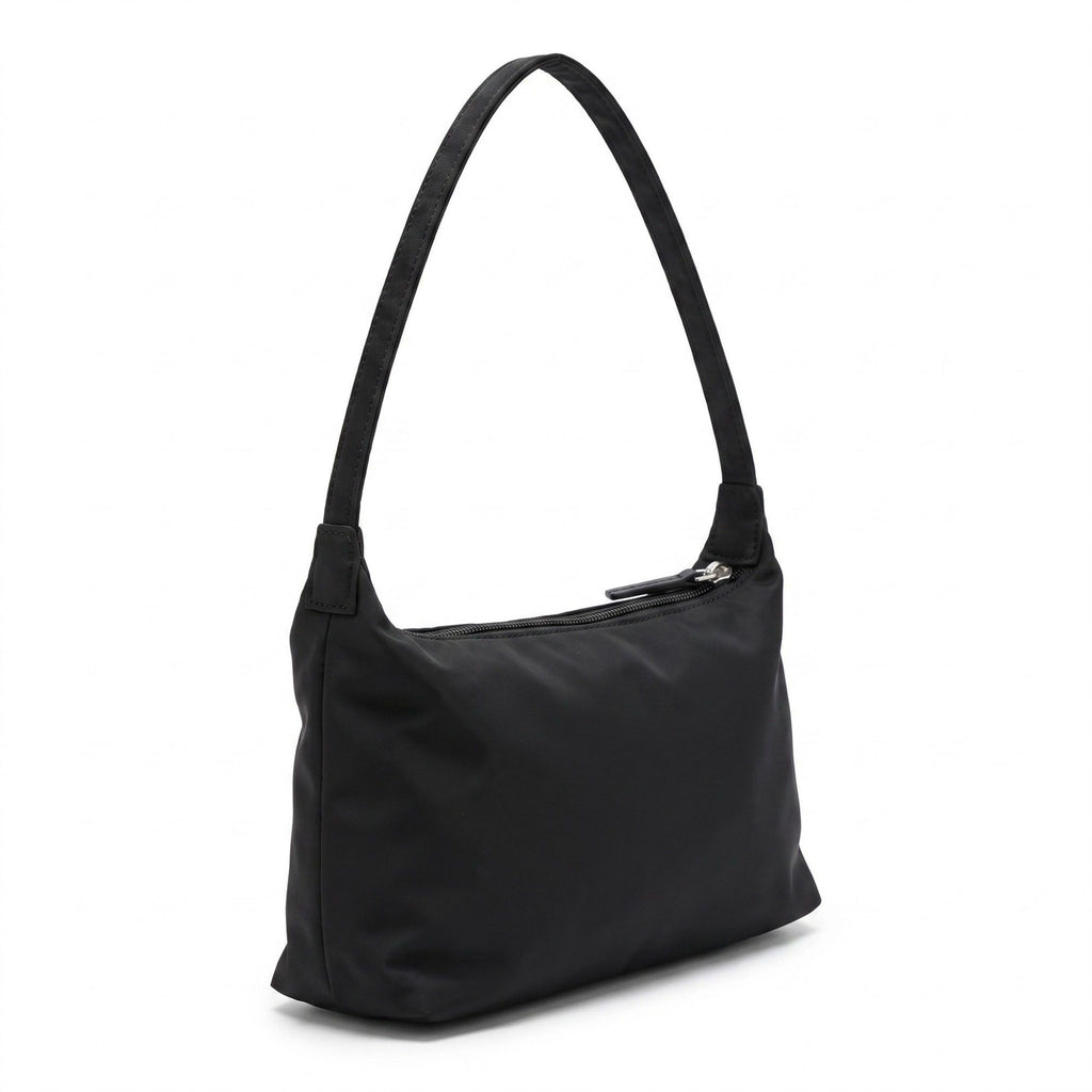 Minimalist Shoulder Bag with Top Zipper and Slim Rectangular Silhouette 8.3x4.7x2in