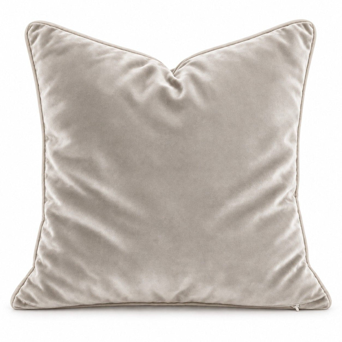 2 Pack Botanical Leaf Velvet Throw Pillow Covers 18 x 18 Inch with Piped Edges