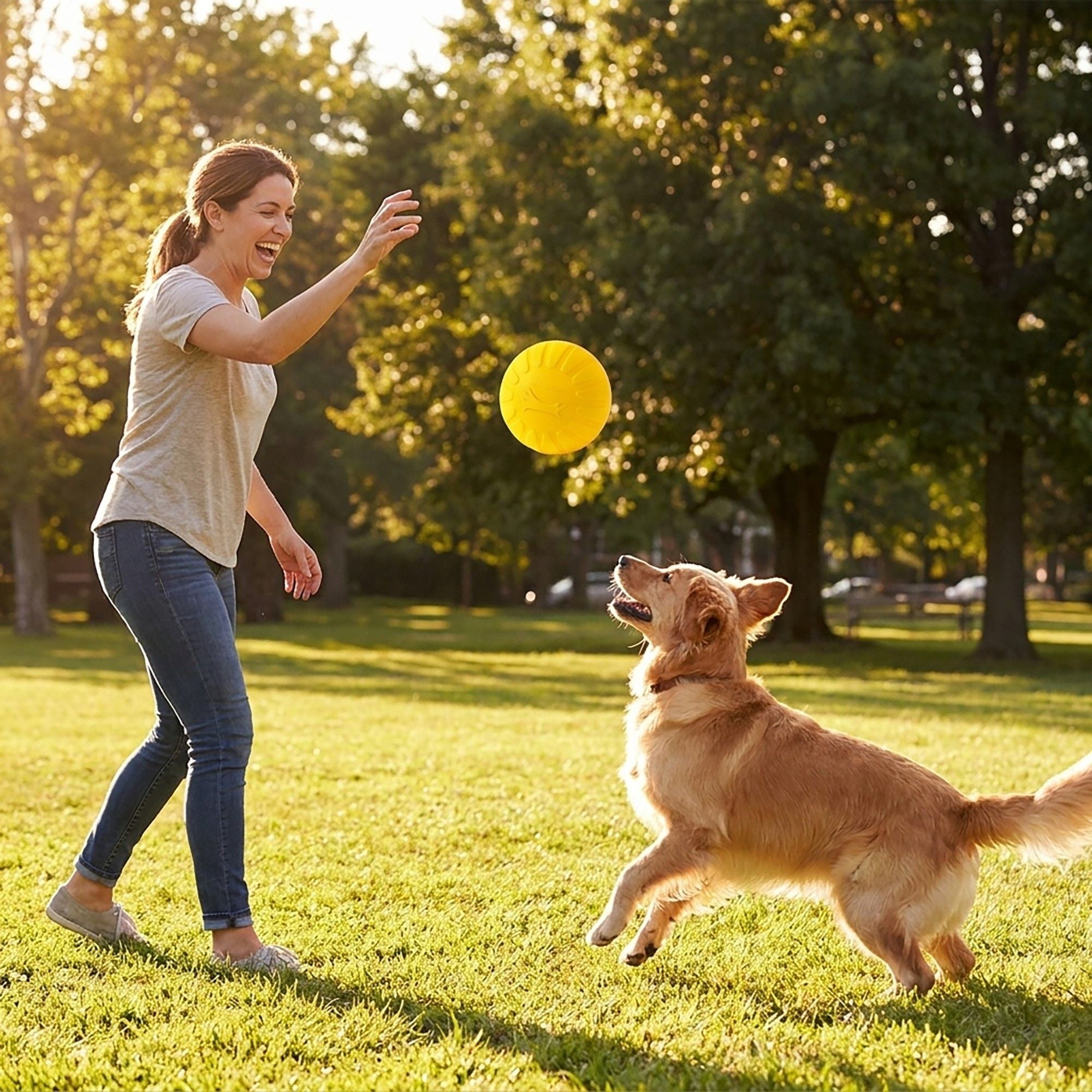 EVA Dog Toy Interactive Fetch Disc and Chew Ball Durable Play Toy for Dogs
