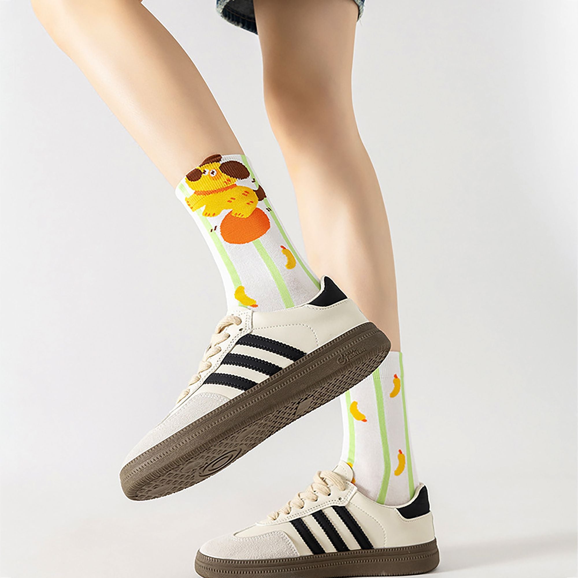 Anna-Kaci Women's 6pk Striped Ankle Socks - Cute Print Pattern Casual Socks for Daily Wear