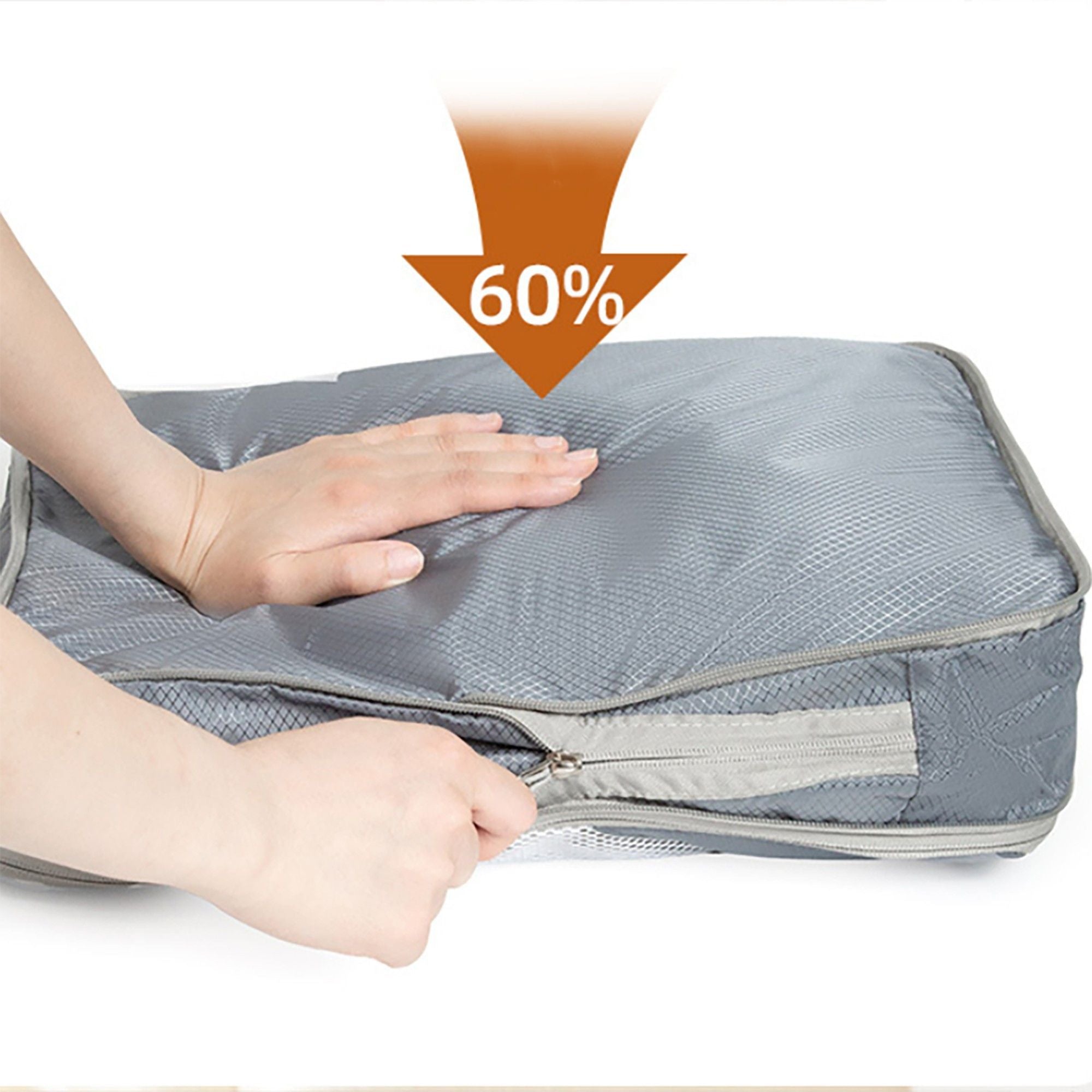 Travel Packing Cube Set with Mesh Panel Zipper Storage Bags Lightweight Organizer Luggage Set Multi Size