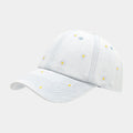 Denim Baseball Cap Daisy Embroidered Adjustable Dad Hat