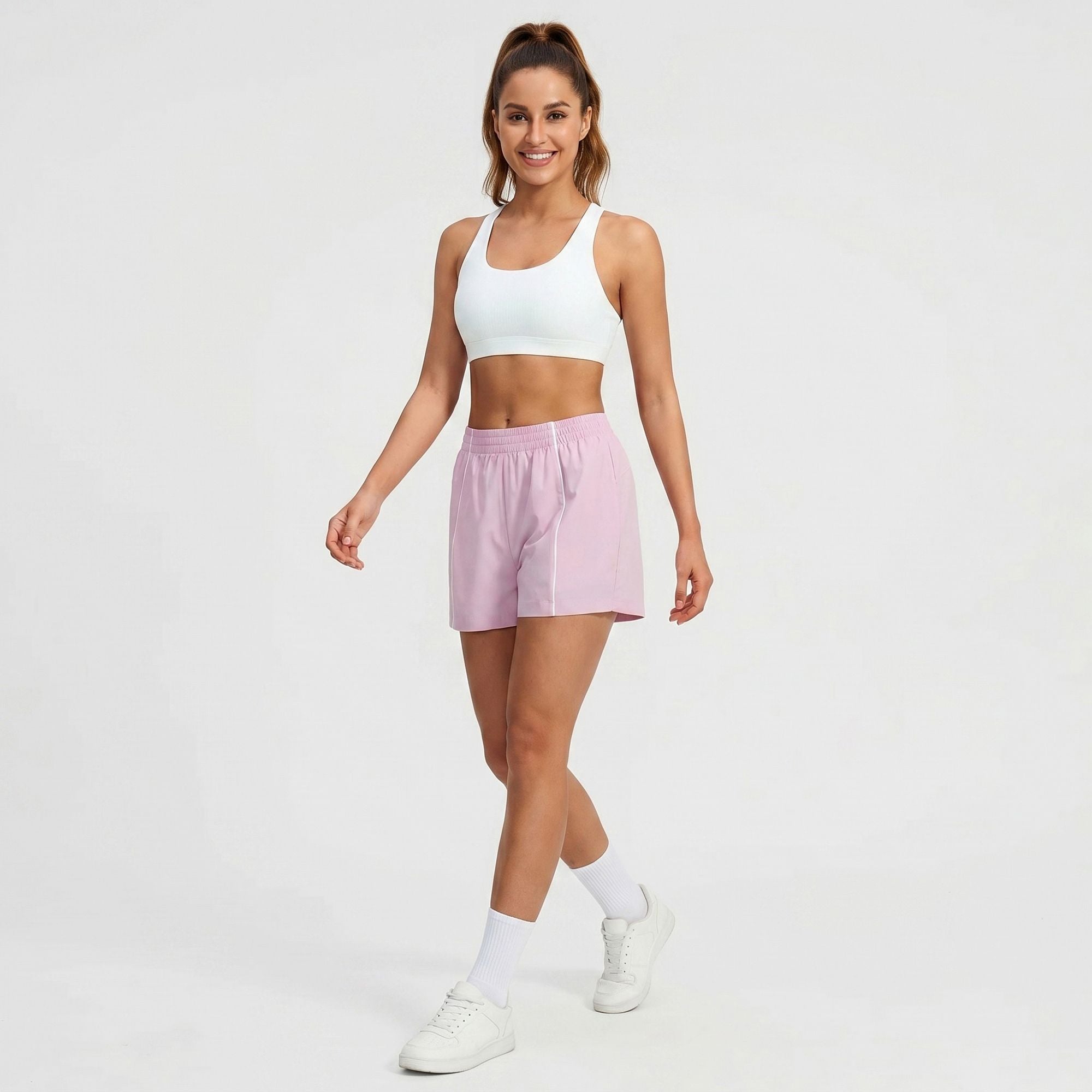 High Waisted Running Shorts with Pockets Lightweight Athletic Shorts