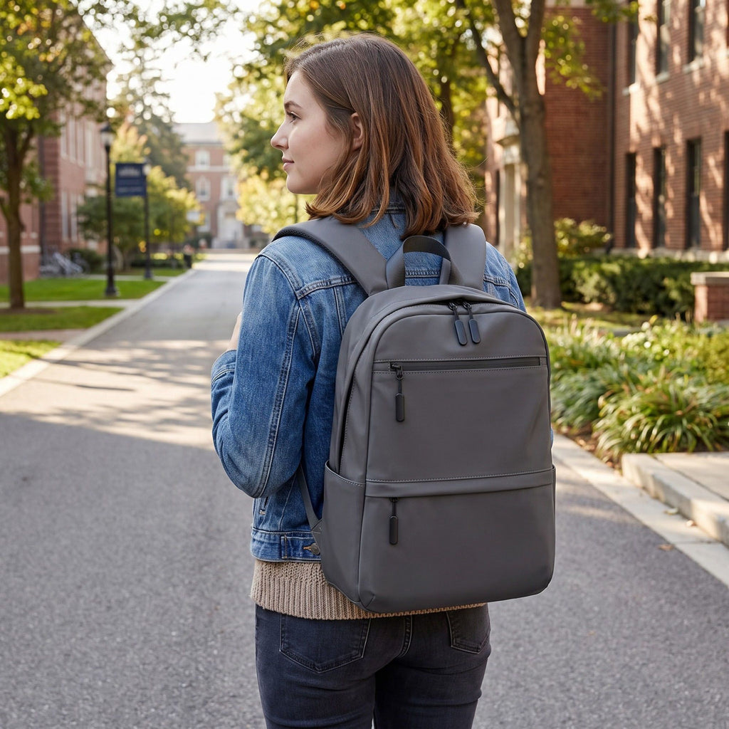 Multi-Pocket Commuter Backpack with Padded Shoulder Straps and Dual Side Pockets