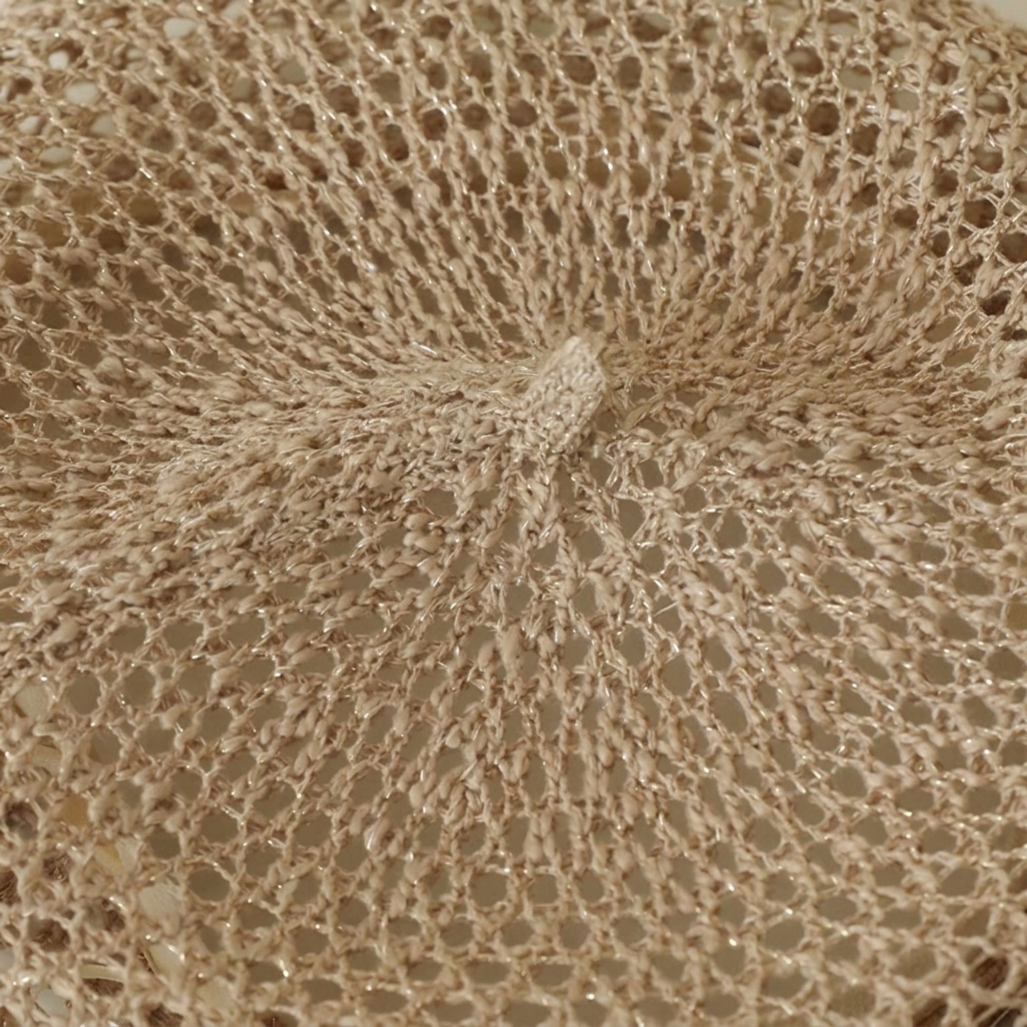 Open Knit Beret Hat with Soft Slouchy Shape
