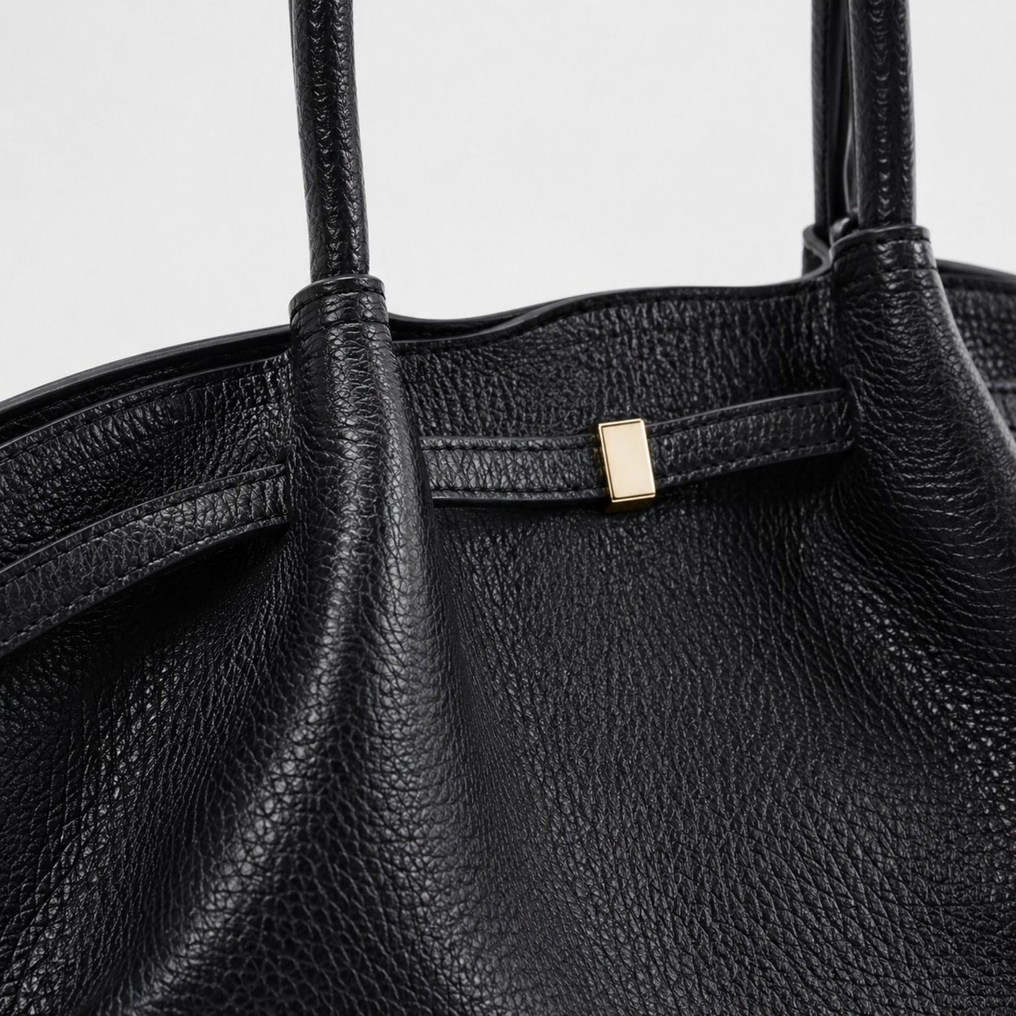 Large Capacity Pleated Shoulder Tote Bag