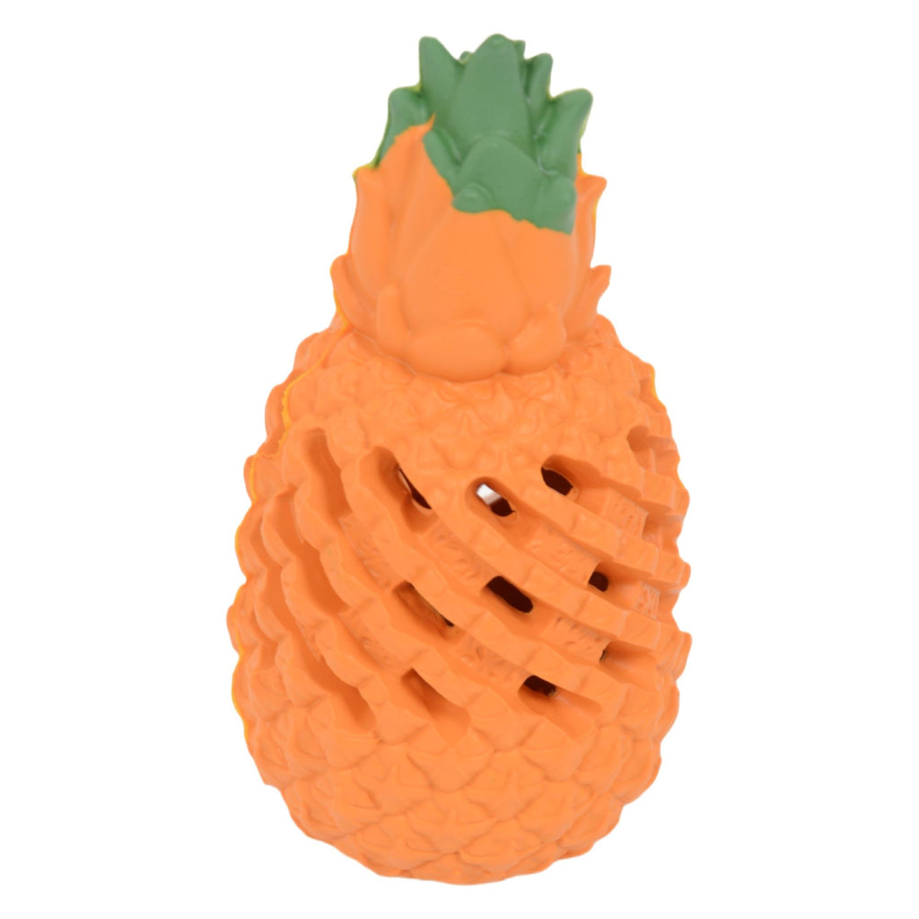 Alilang Indestructible Dog Toys for Aggressive Chewers Durable Dog Chew Toys Dental Clean Interactive Orange Pineapple