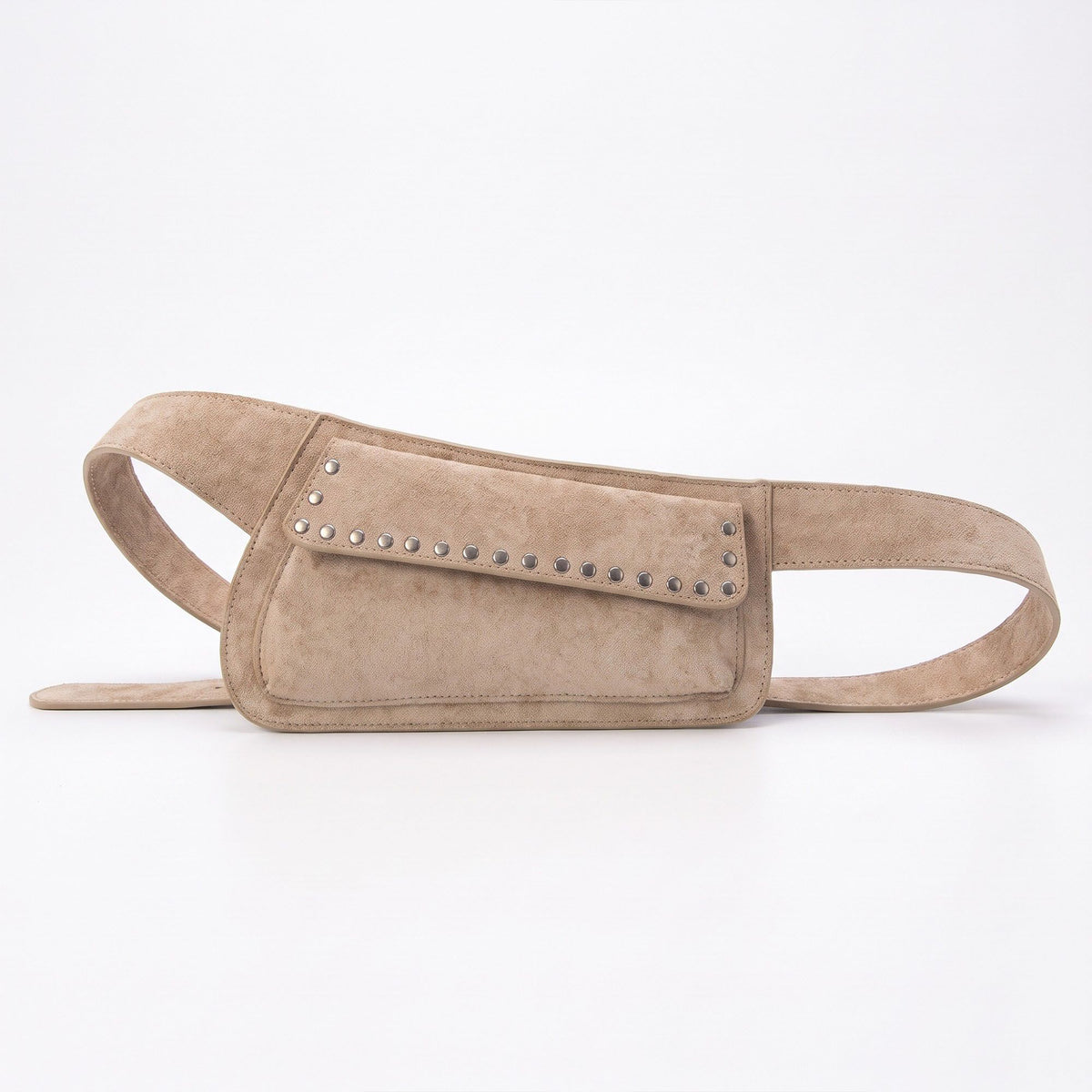 Studded Faux Suede Belt Bag Waist Pack