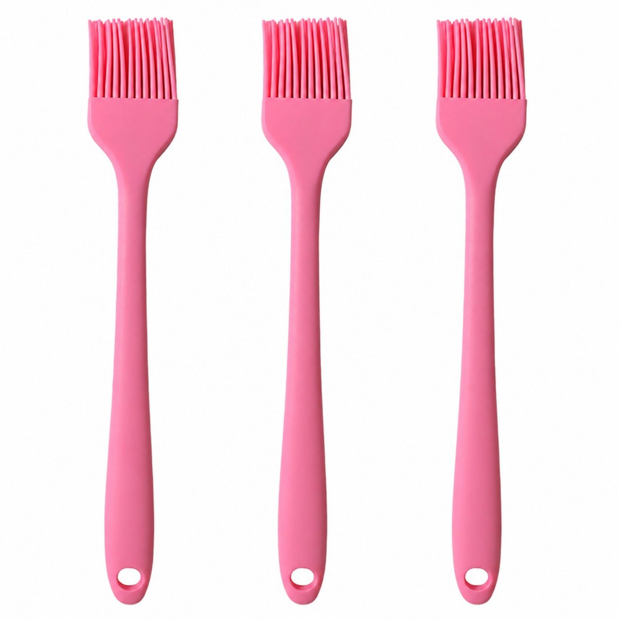 3-Piece Silicone Basting Brush Set, Flexible and Durable Kitchen Tools for Cooking and Baking