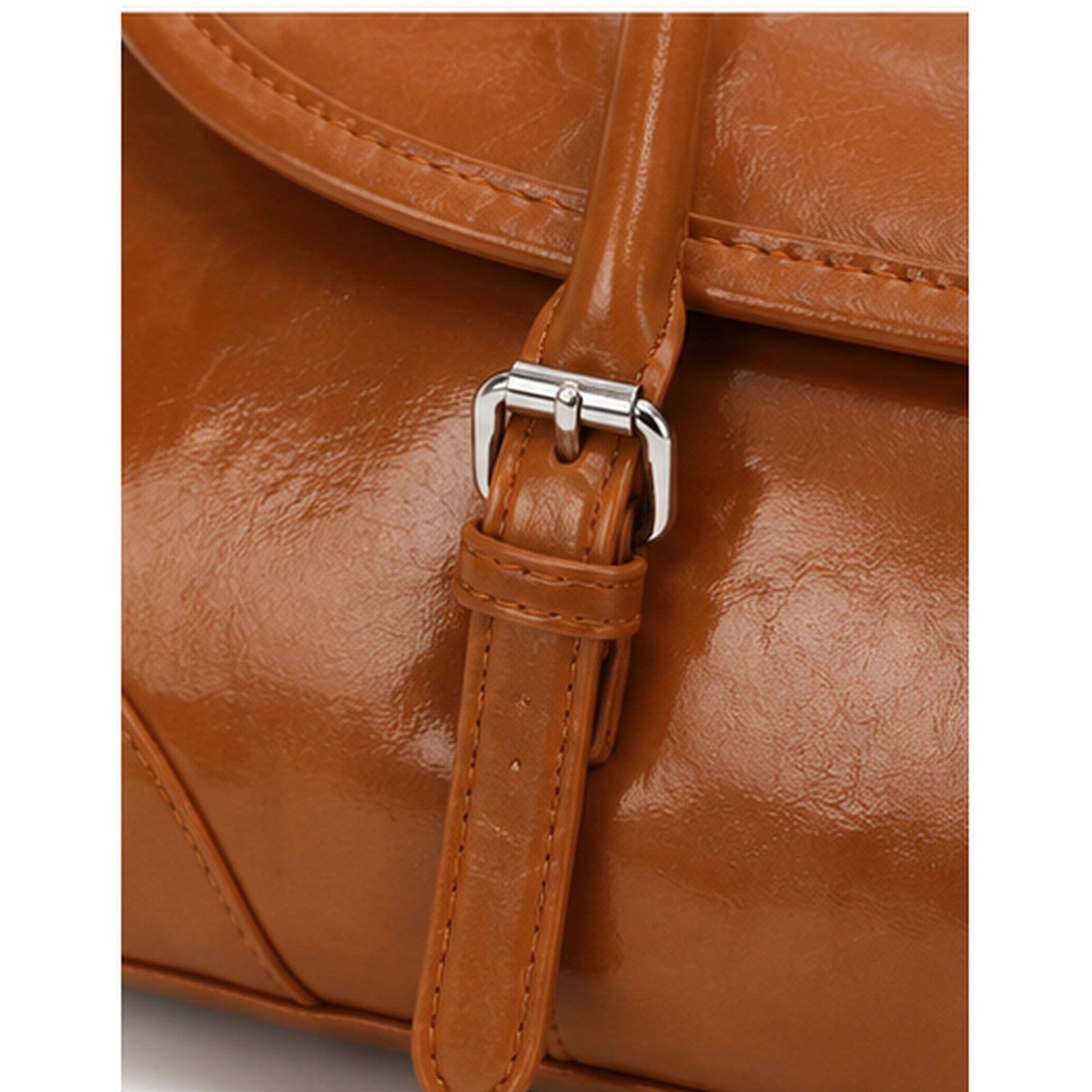 Vintage Oil-Wax Finish East-West Shoulder Bag