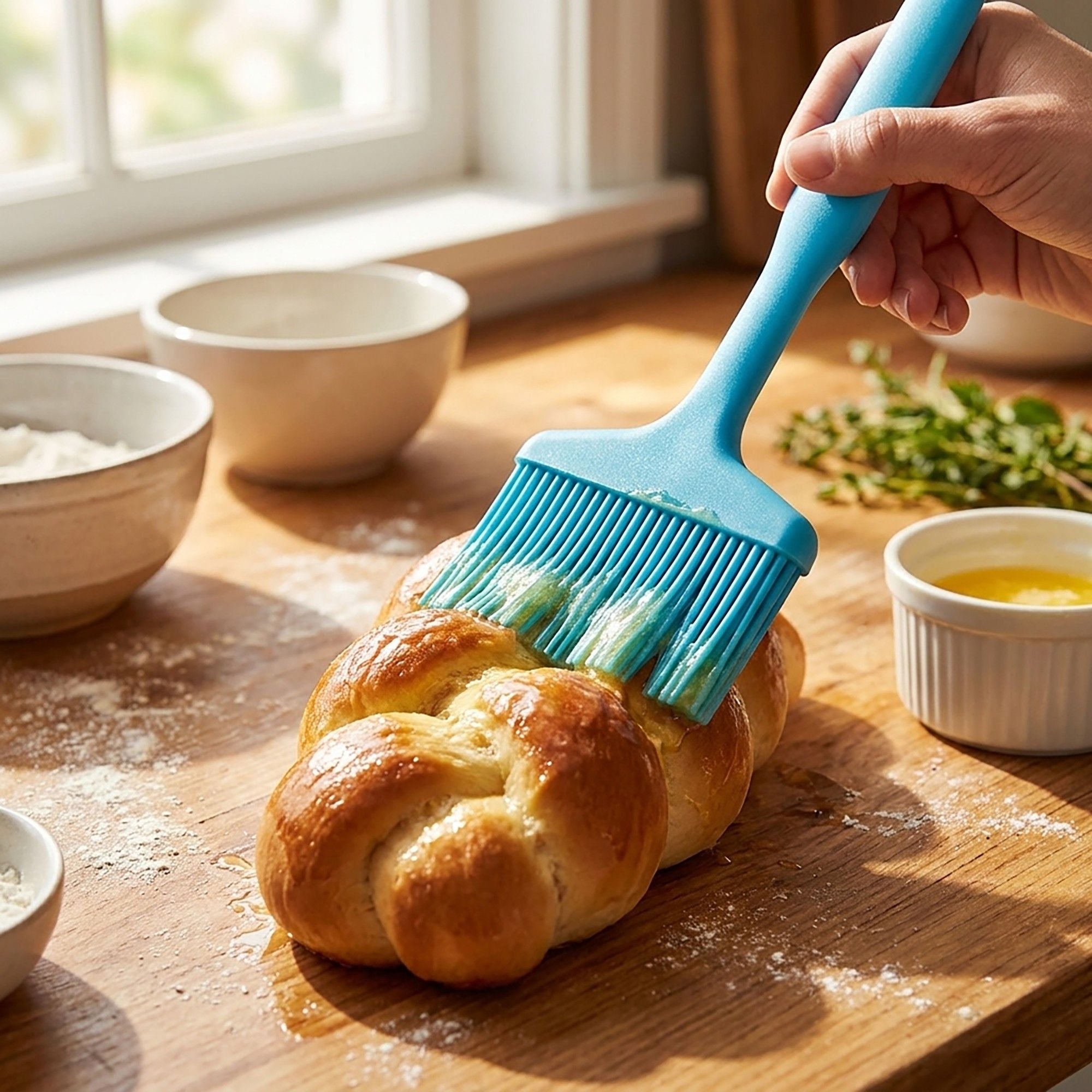 3-Piece Silicone Scraper Set with Handles, Durable and Flexible Kitchen Tools for Cooking and Baking