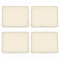 4 Piece Cotton Linen Fringe Placemats Farmhouse Table Mats Washable Heat Resistant Dining Mats