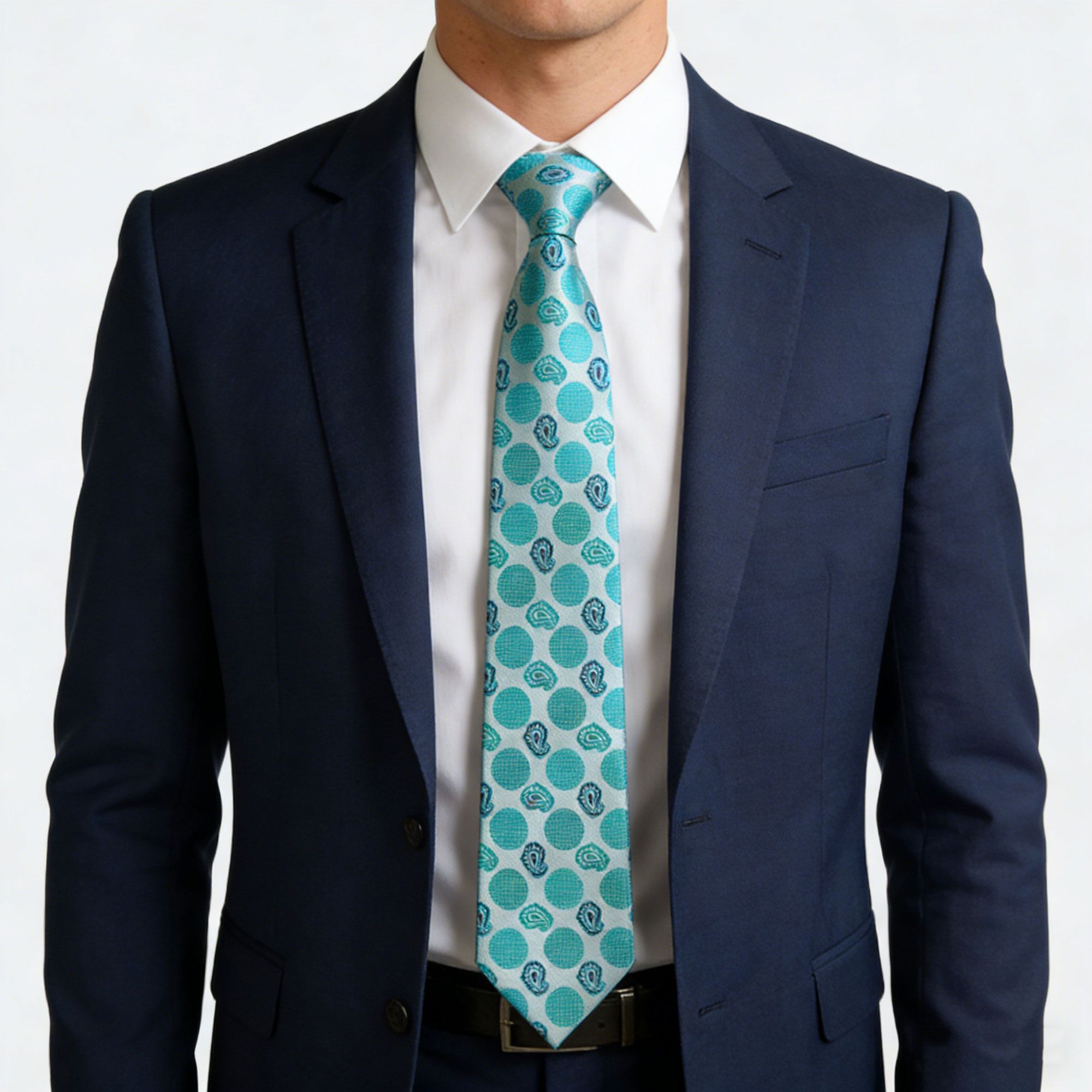 Anna-Kaci Men's Paisley Polyester Filament Tie - Formal/Casual Necktie for Weddings, Events & Stylish Daily Wear