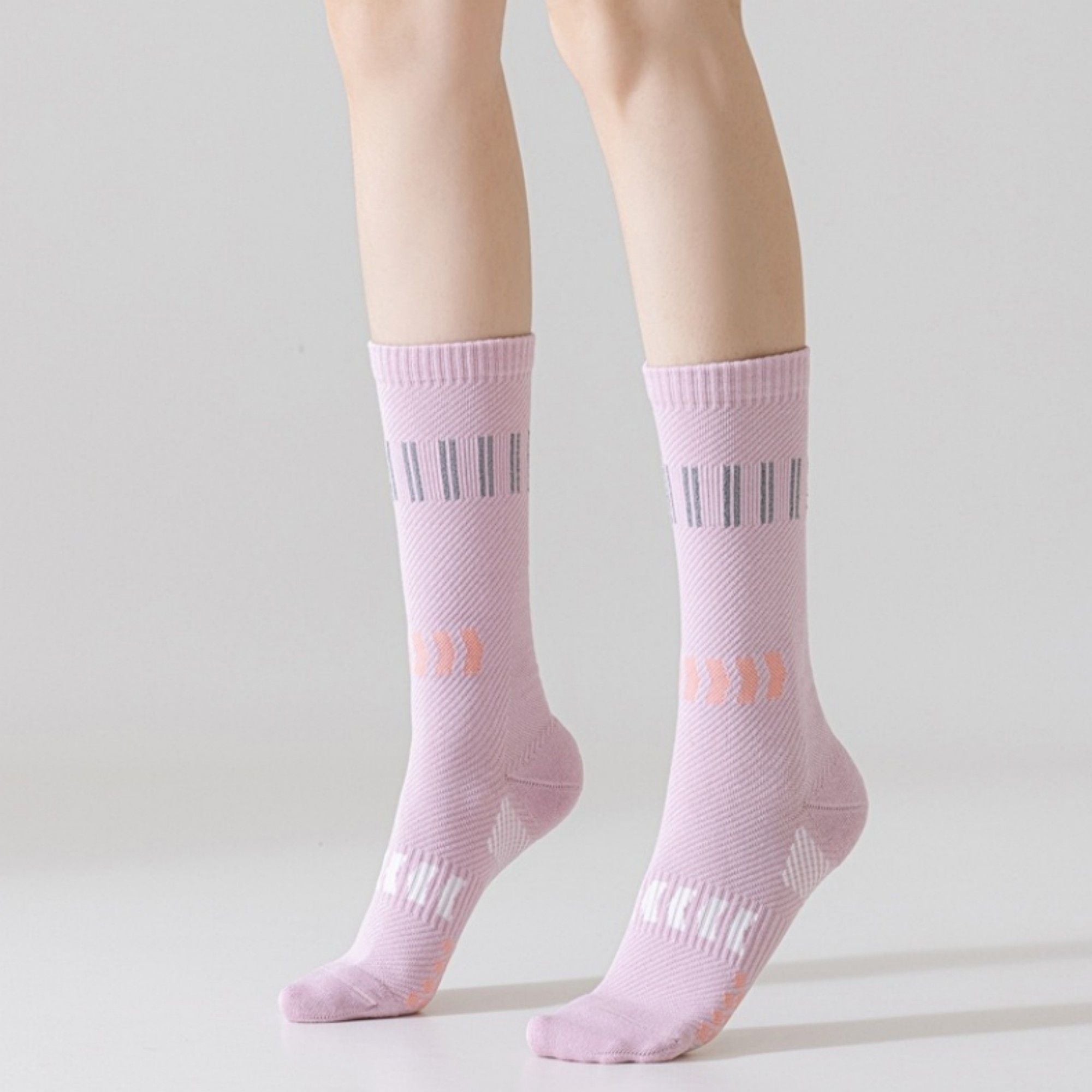 Anna-Kaci Women's Reflective Cycling Socks with Night Visibility Design Padded Zones and Breathable Compression Fit