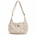 Crossbody Hobo Shoulder Bag with Adjustable Strap Zip Closure and Side Pockets