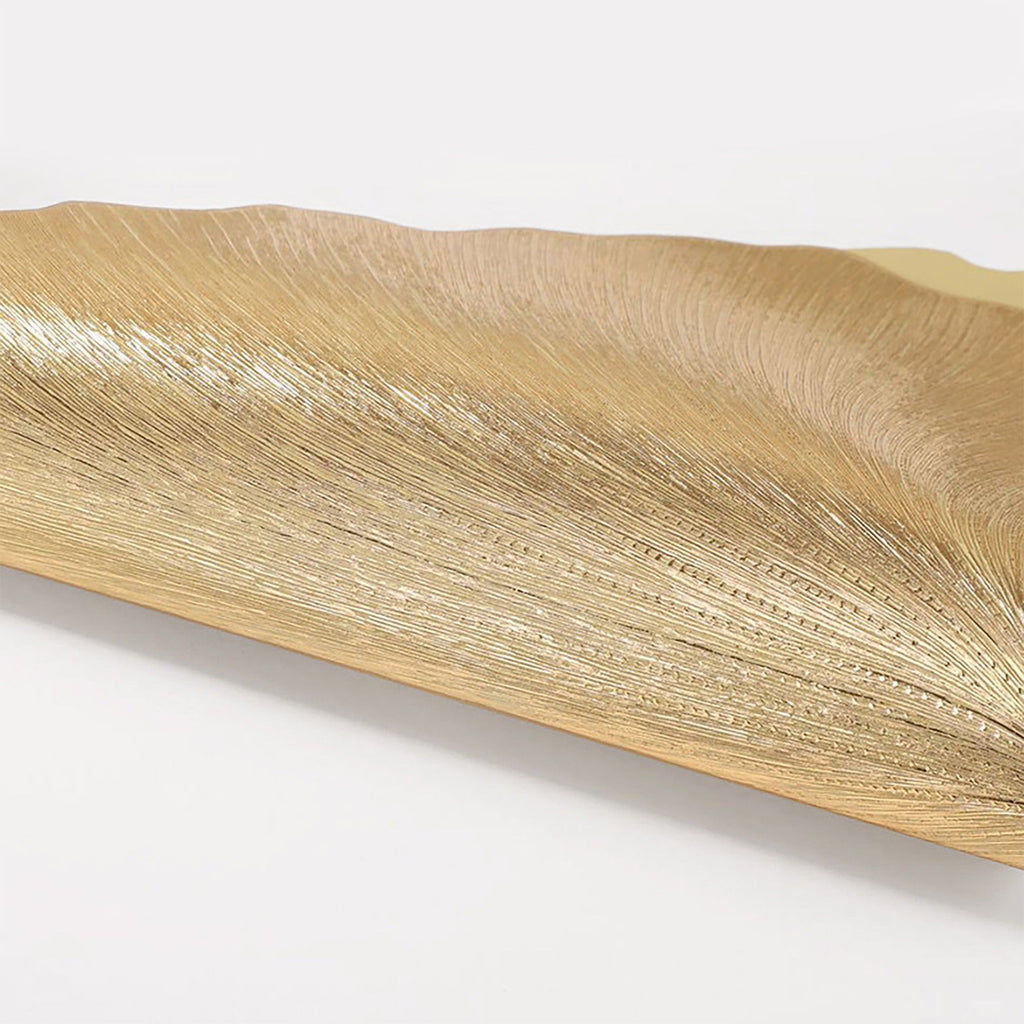 4-Pack Metallic Ginkgo Leaf PVC Placemats Heat Resistant Textured Table Mats