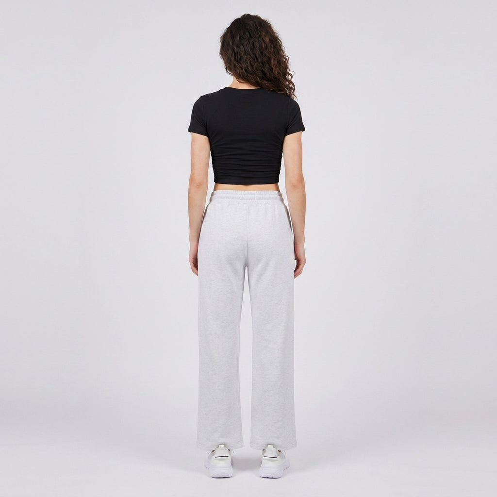 Anna-Kaci Active Womens High Waist Drawstring Wide Leg Pants with Elastic Waistband Soft Knit and Relaxed Straight Fit
