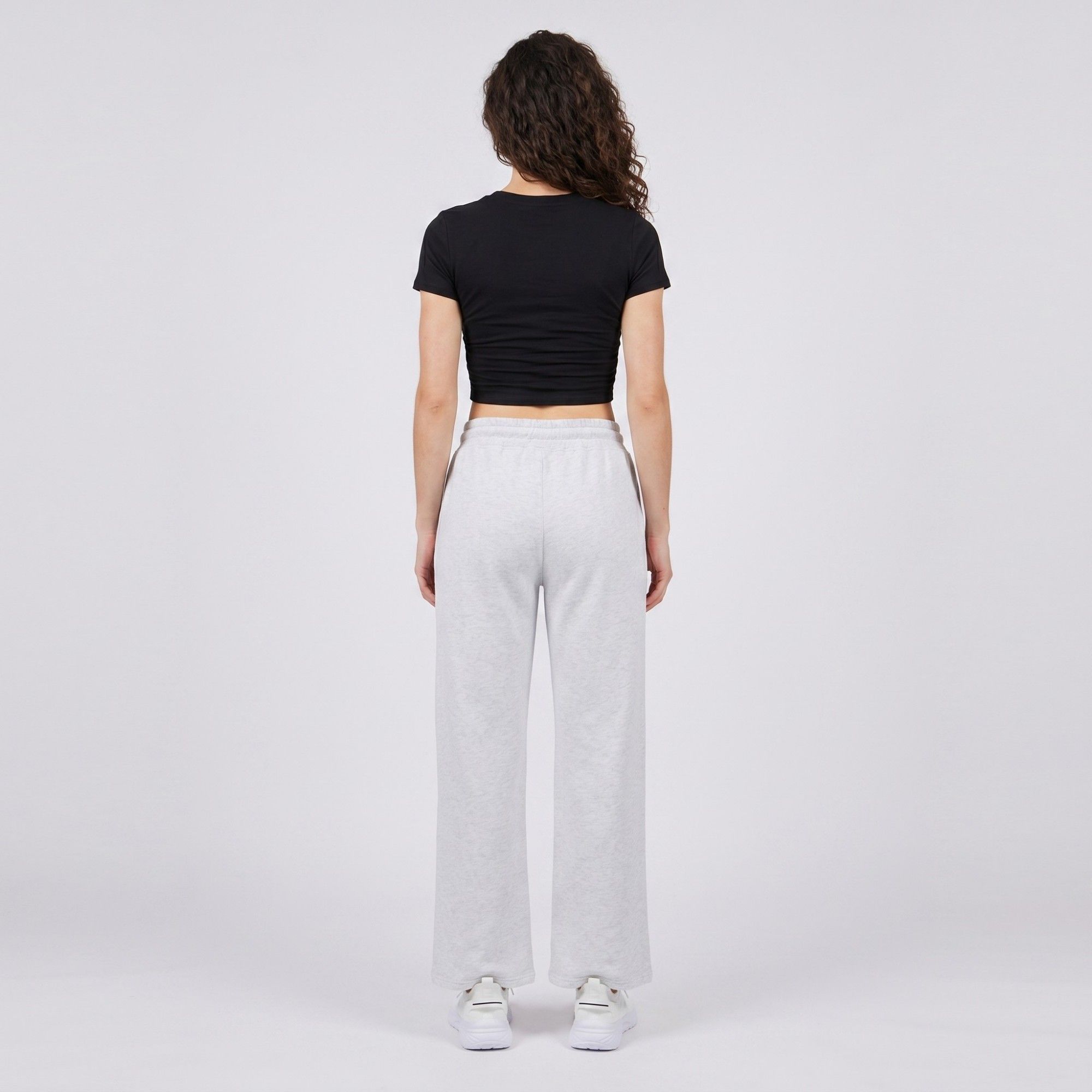 Anna-Kaci Active Womens High Waist Drawstring Wide Leg Pants with Elastic Waistband Soft Knit and Relaxed Straight Fit