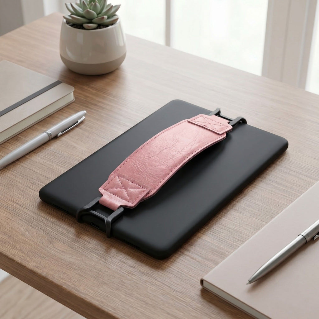 2 Pieces Universal Tablet Hand Strap Holder Adjustable Grip for iPad Kindle Secure Back Hand Strap