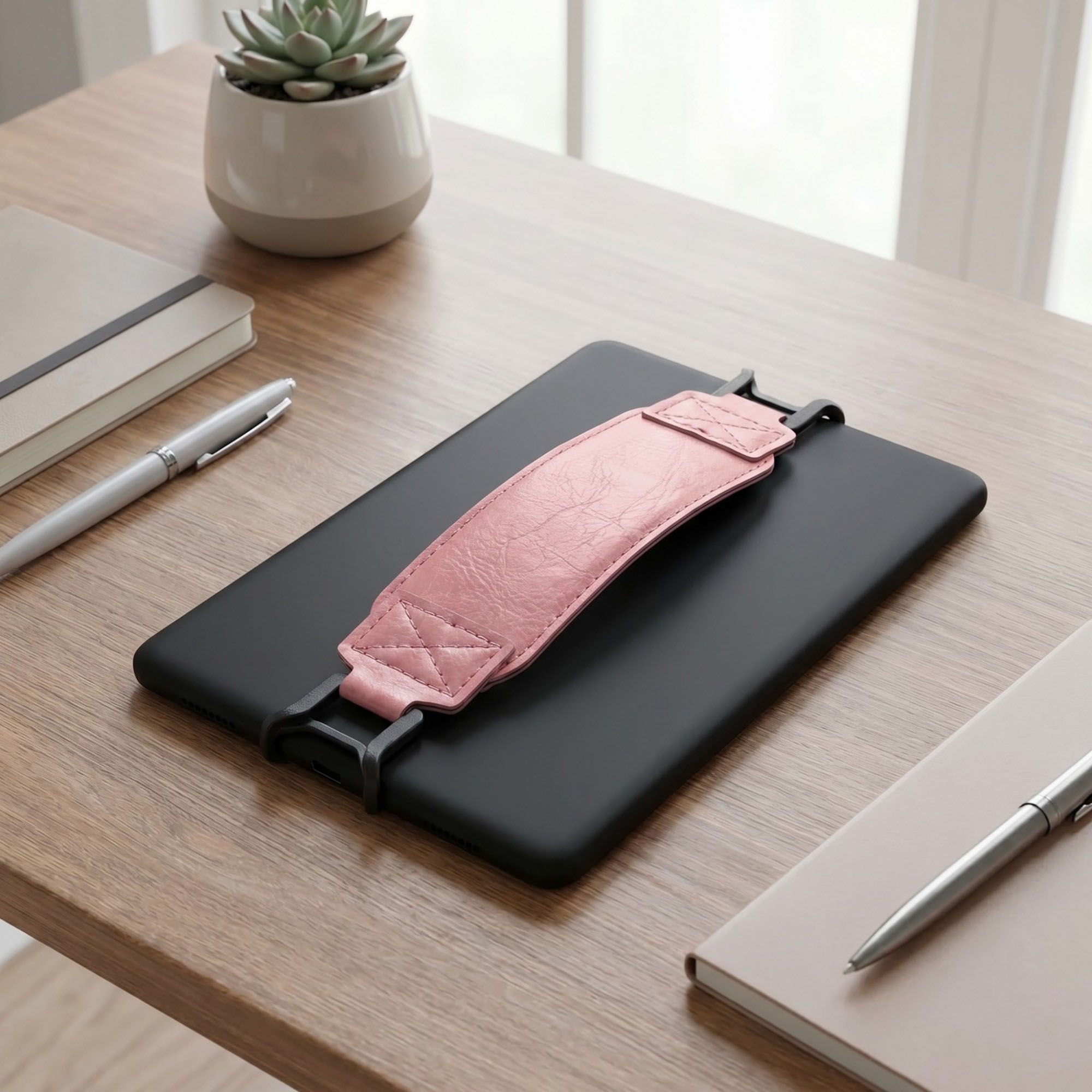 2 Pieces Universal Tablet Hand Strap Holder Adjustable Grip for iPad Kindle Secure Back Hand Strap