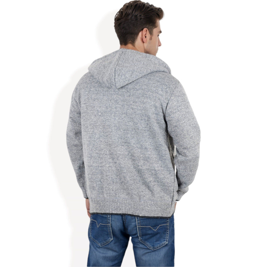 Anna-Kaci Men's Zip-Up Hooded Fleece Jacket with Adjustable Drawstrings and Front Pockets