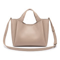 Structured Tote Handbag with Top Handles and Detachable Shoulder Strap