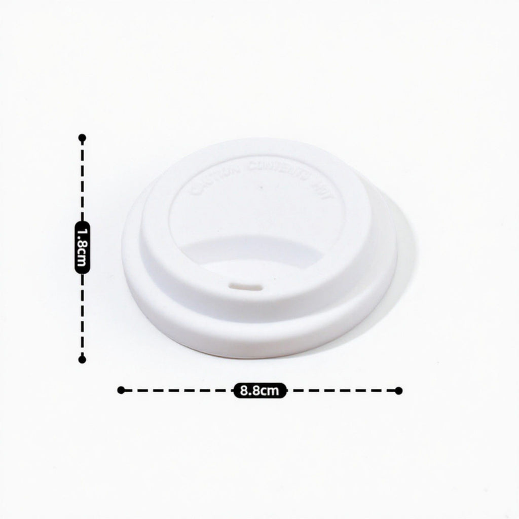 Anna-Kaci 4pcs per Set Reusable Silicone Coffee Cup Lid Spill Resistant Hot Drink Cover with Sip Opening 3.5x0.7in