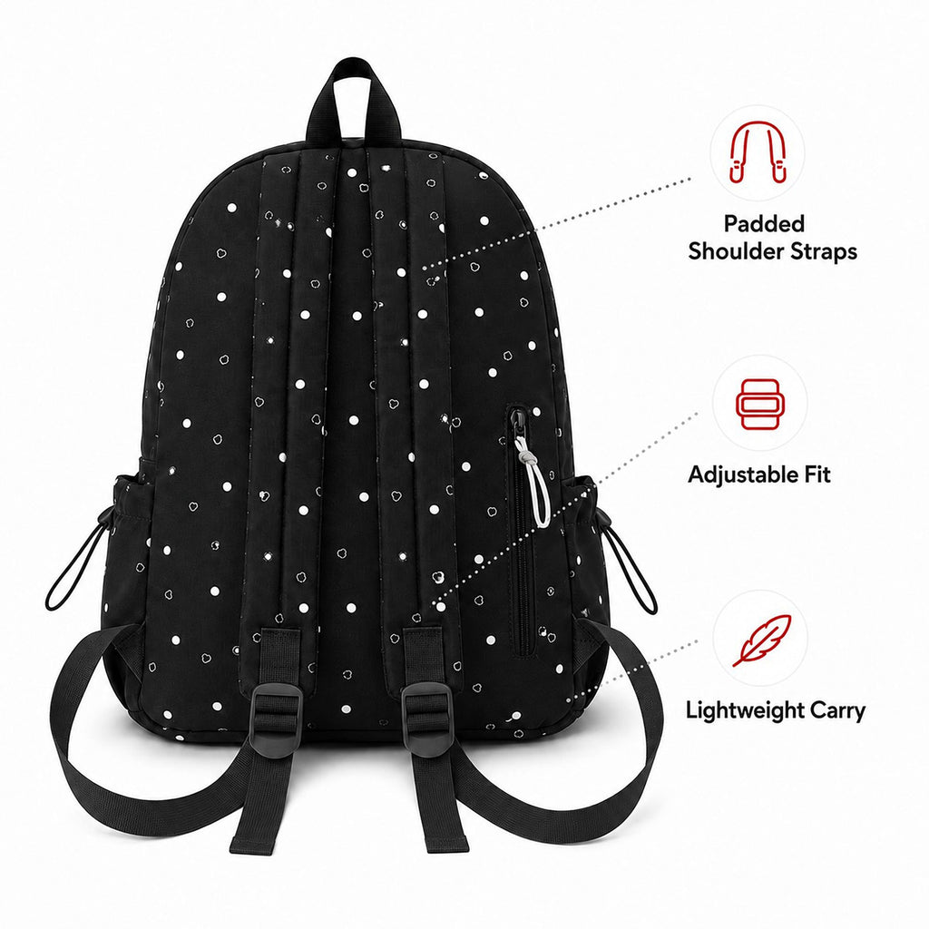 Bunny Ear Backpack with Pom Pom and Multiple Pockets