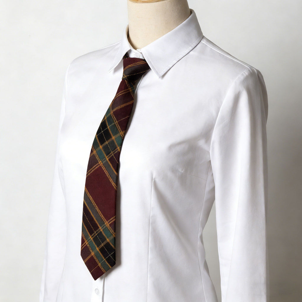 Anna-Kaci Women's Plaid Pre-Tied Necktie - Stylish Accessory for Casual, Office & School Outfits