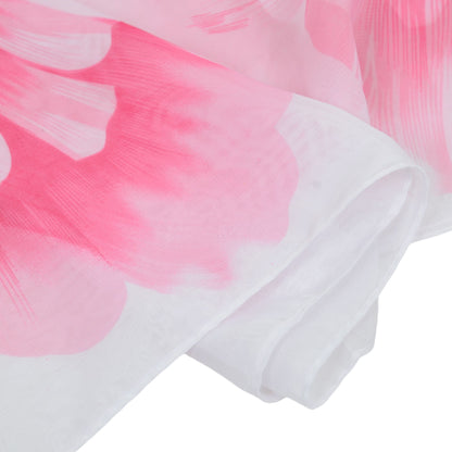 Floral Print Chiffon Scarf Lightweight Sheer Shawl Wraps Scarves for Women 19.69 x 63 inches
