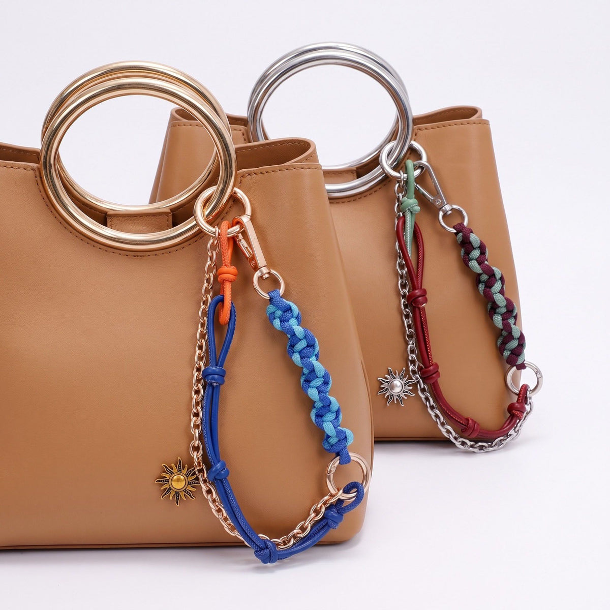 Mixed Cord Chain Bag Charm and Keychain