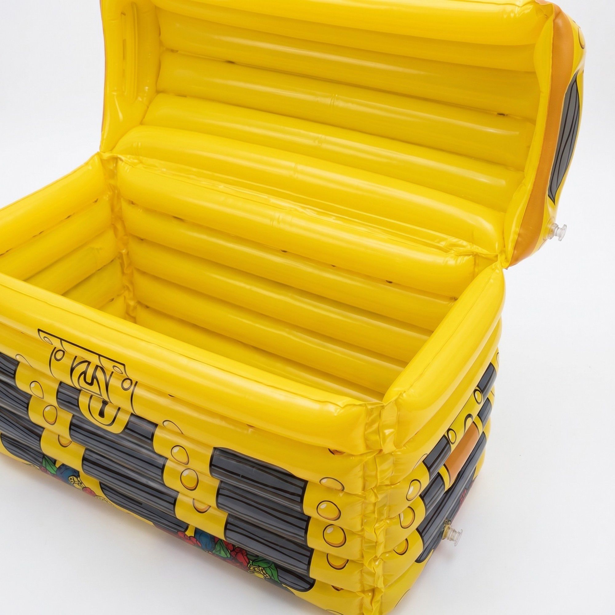 Inflatable Treasure Chest Cooler with Lid for Parties