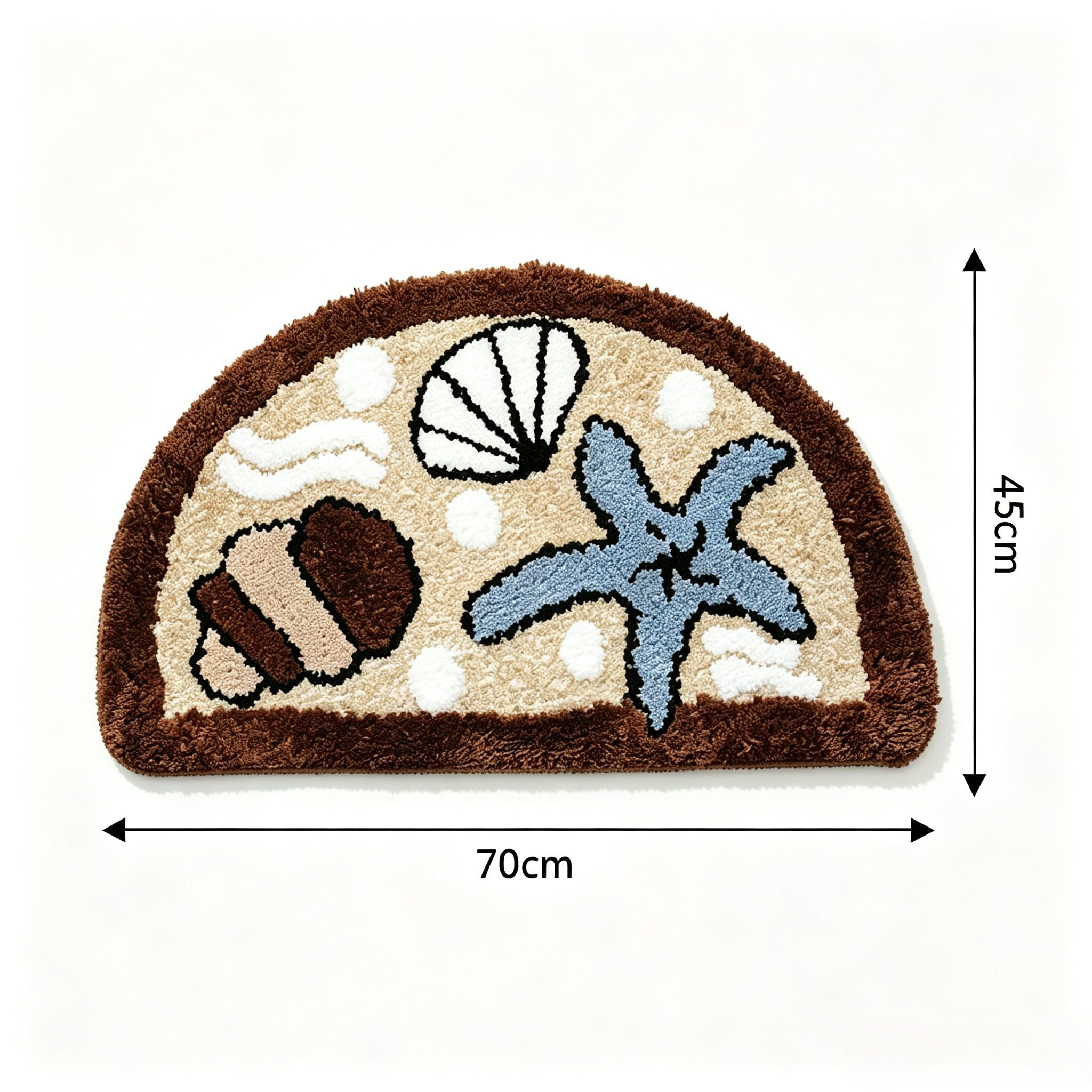 Sunflower Semicircular Bathroom Floor Mat Soft Water?Absorbent Rug with Anti?Slip Base