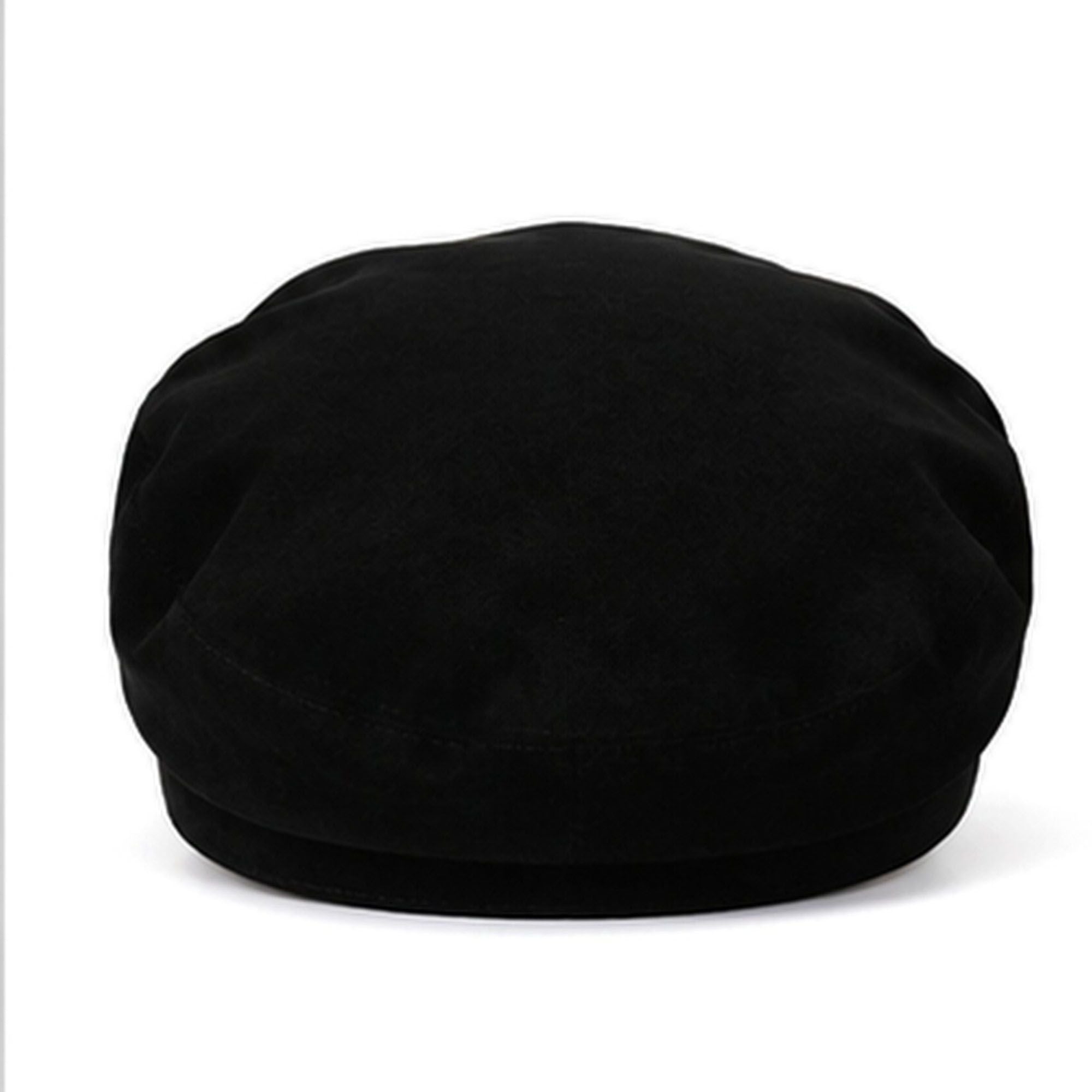 Soft Textured Newsboy Cap with Metal Button and Short Brim