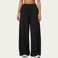Anna-Kaci Active Women's Wide Leg Lounge Pants with Elastic Waistband and Relaxed Draped Fit