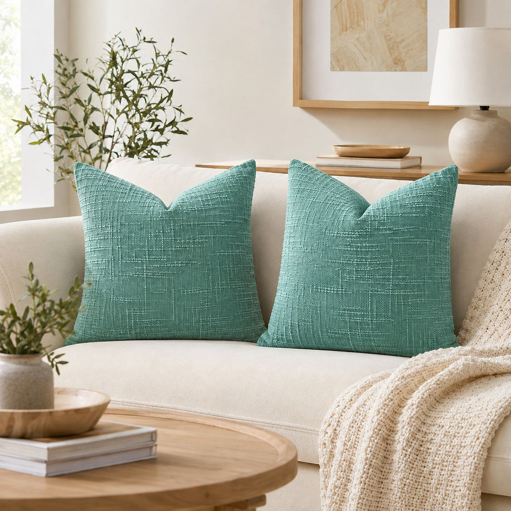 Textured Geometric Decorative Throw Pillow Cover Soft Accent Cushion Cover for Sofa Bed