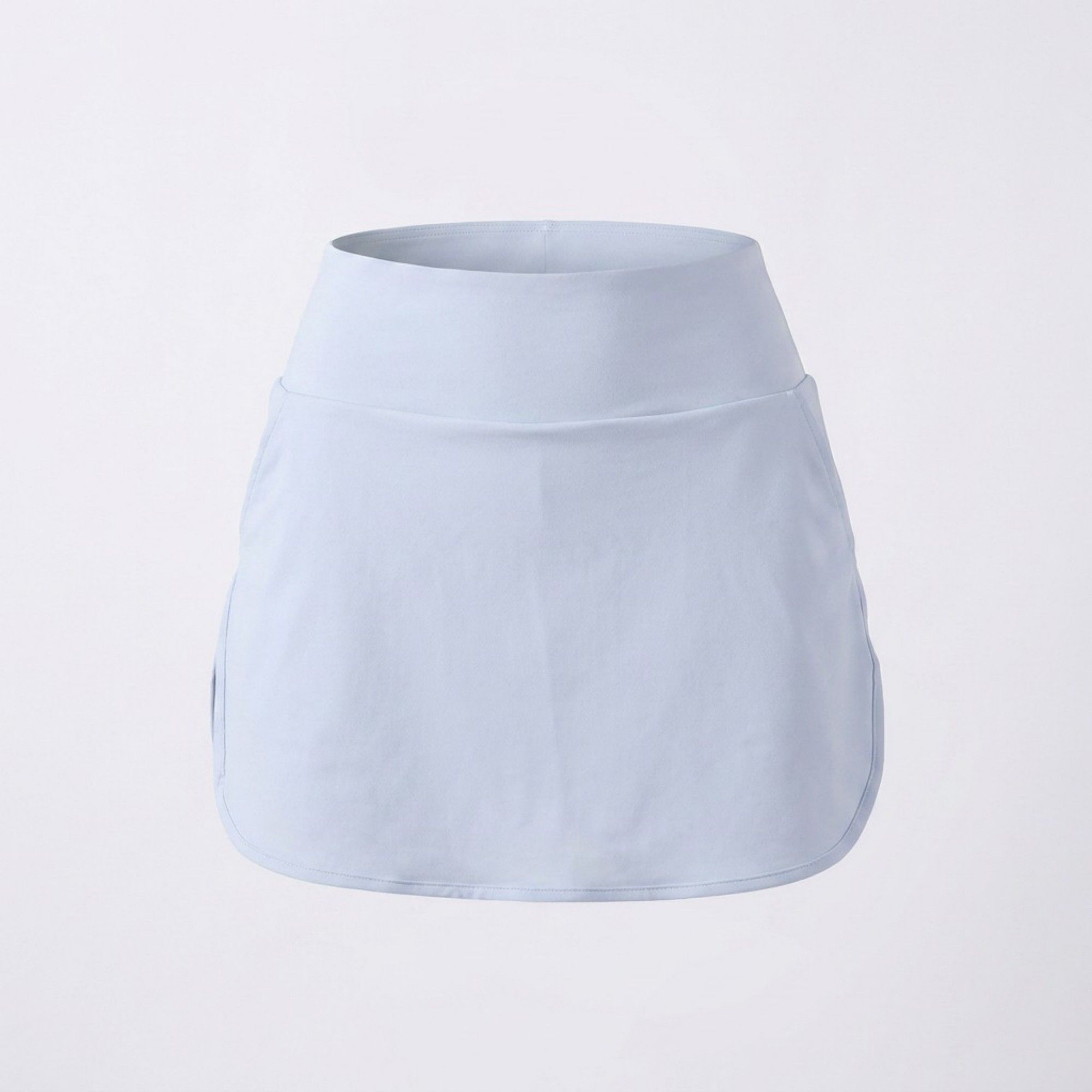 Anna-Kaci Active Women's High Waist Athletic Skort with Wide Waistband Curved Hem Smooth Stretch Knit and Built In Shorts