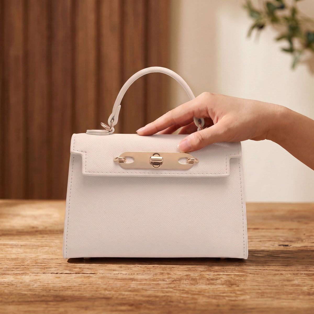 Mini Top Handle Satchel with Turn Lock