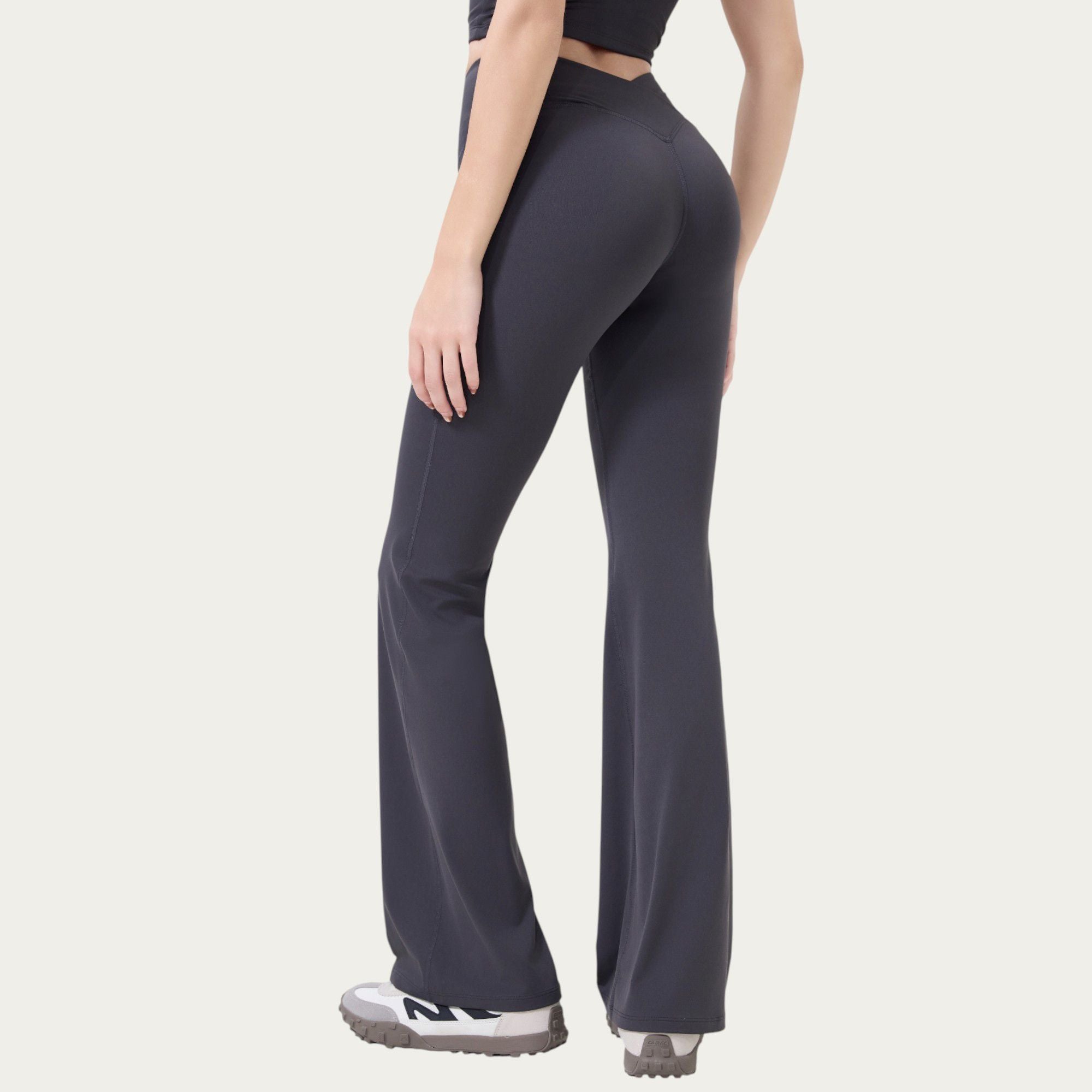Anna-Kaci Active Women's High Waist Flare Sweatpants with Seamless Stretch Fit