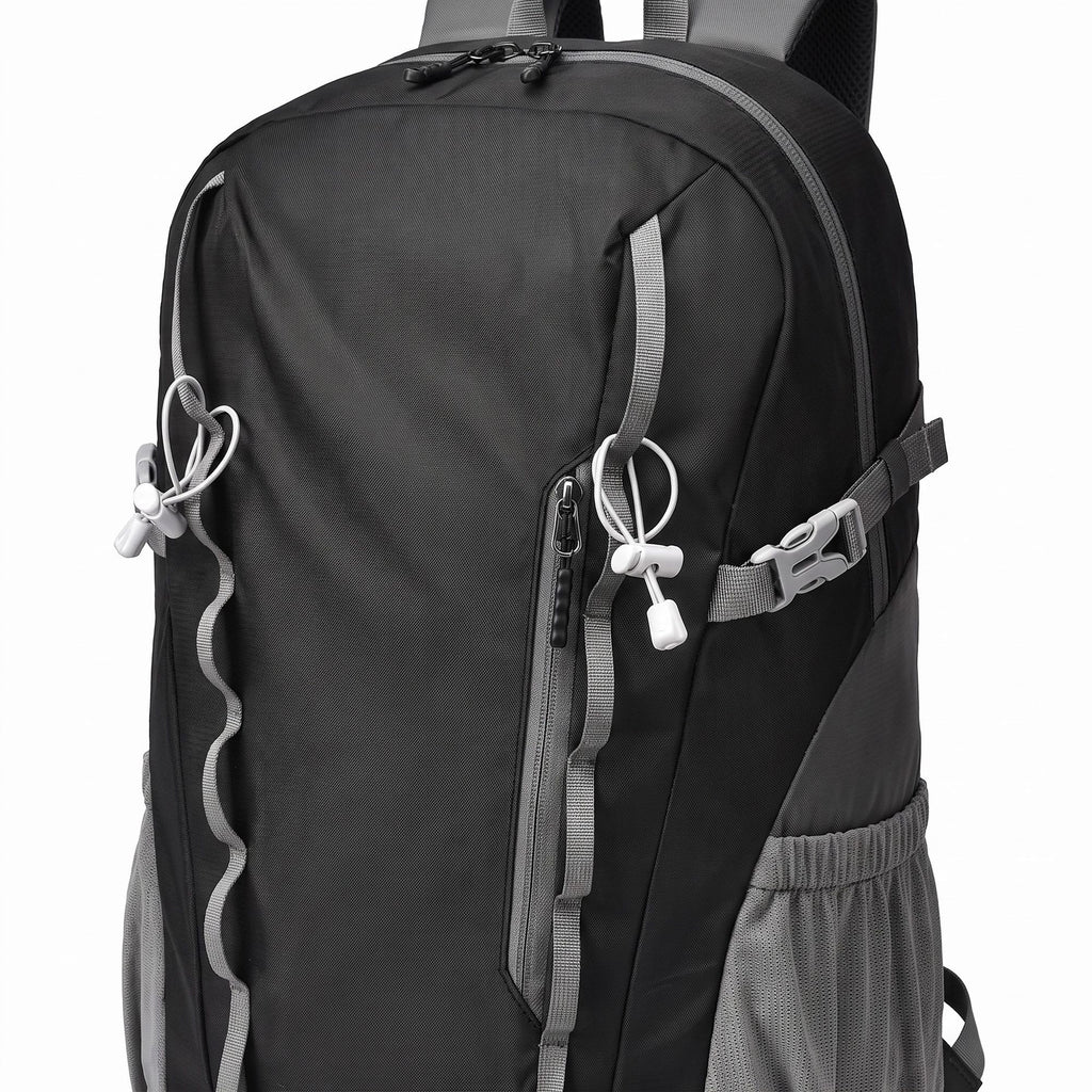 Travel Backpack with Side Pockets Front Zip Compartments Adjustable Straps Top Hle