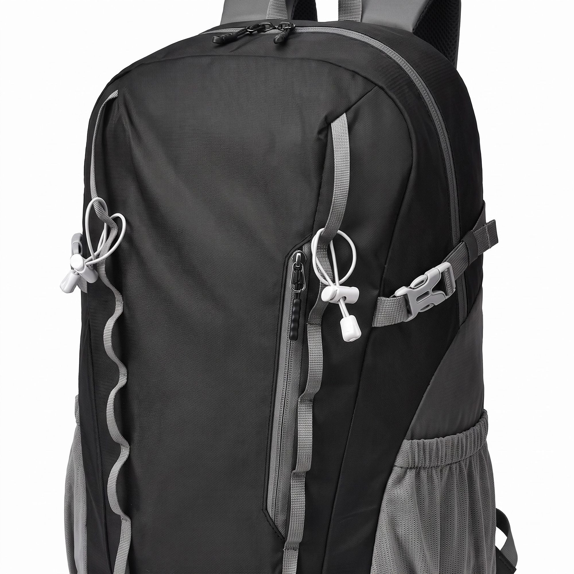 Travel Backpack with Side Pockets Front Zip Compartments Adjustable Straps Top Hle