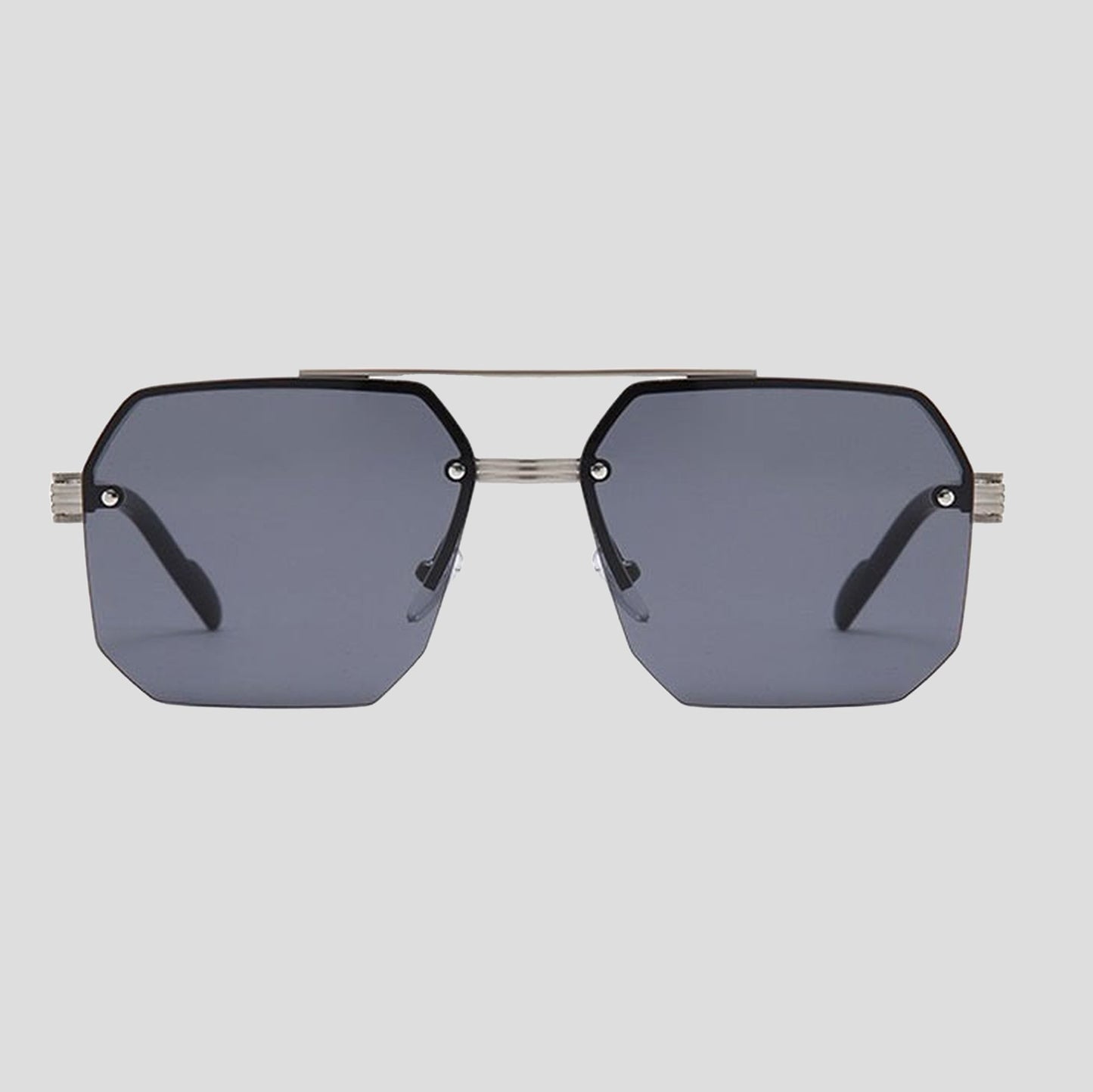 Anna-Kaci Women's Chic Trimmed Octagon Polarized Sunglasses UV400 Protection