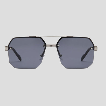 Anna-Kaci Women's Chic Trimmed Octagon Polarized Sunglasses UV400 Protection