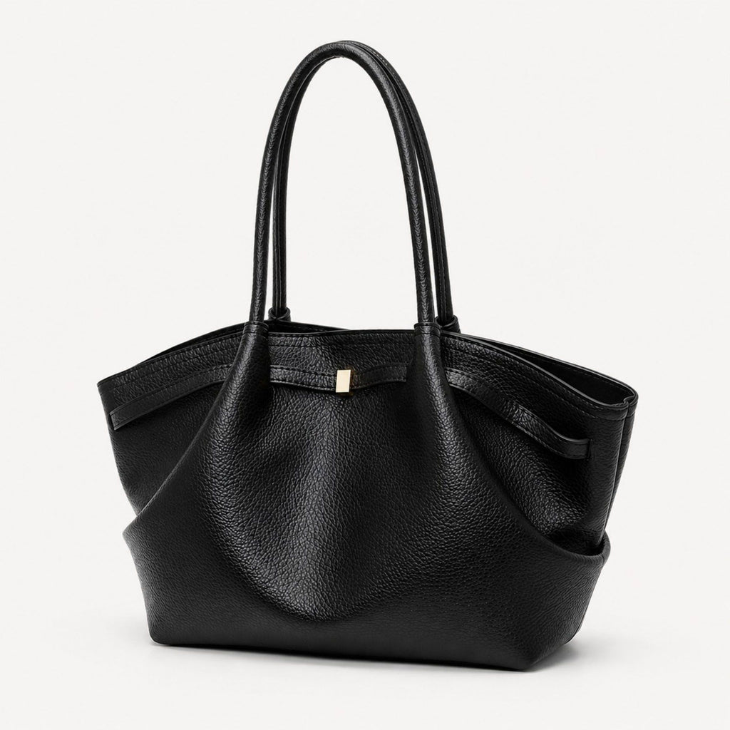 Large Capacity Pleated Shoulder Tote Bag