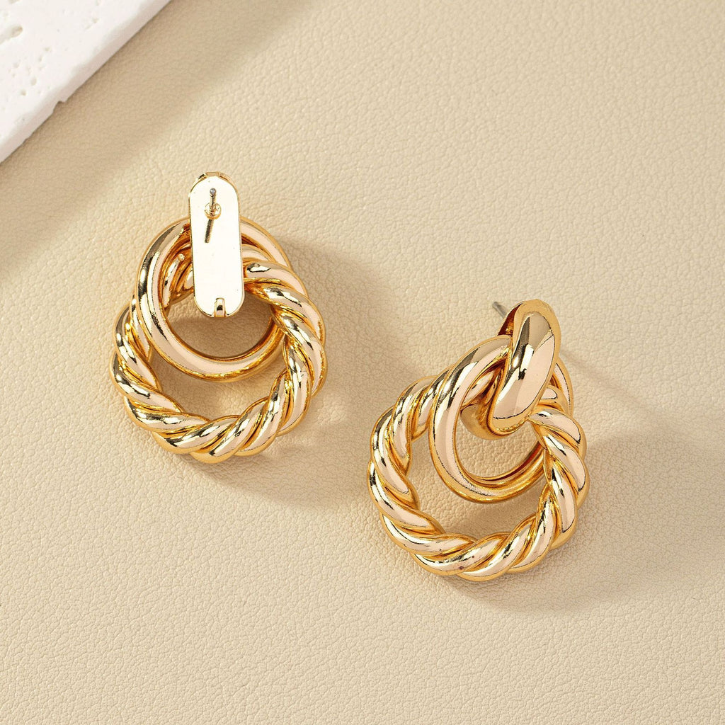 Women's Double - Hoop Intertwined Earrings