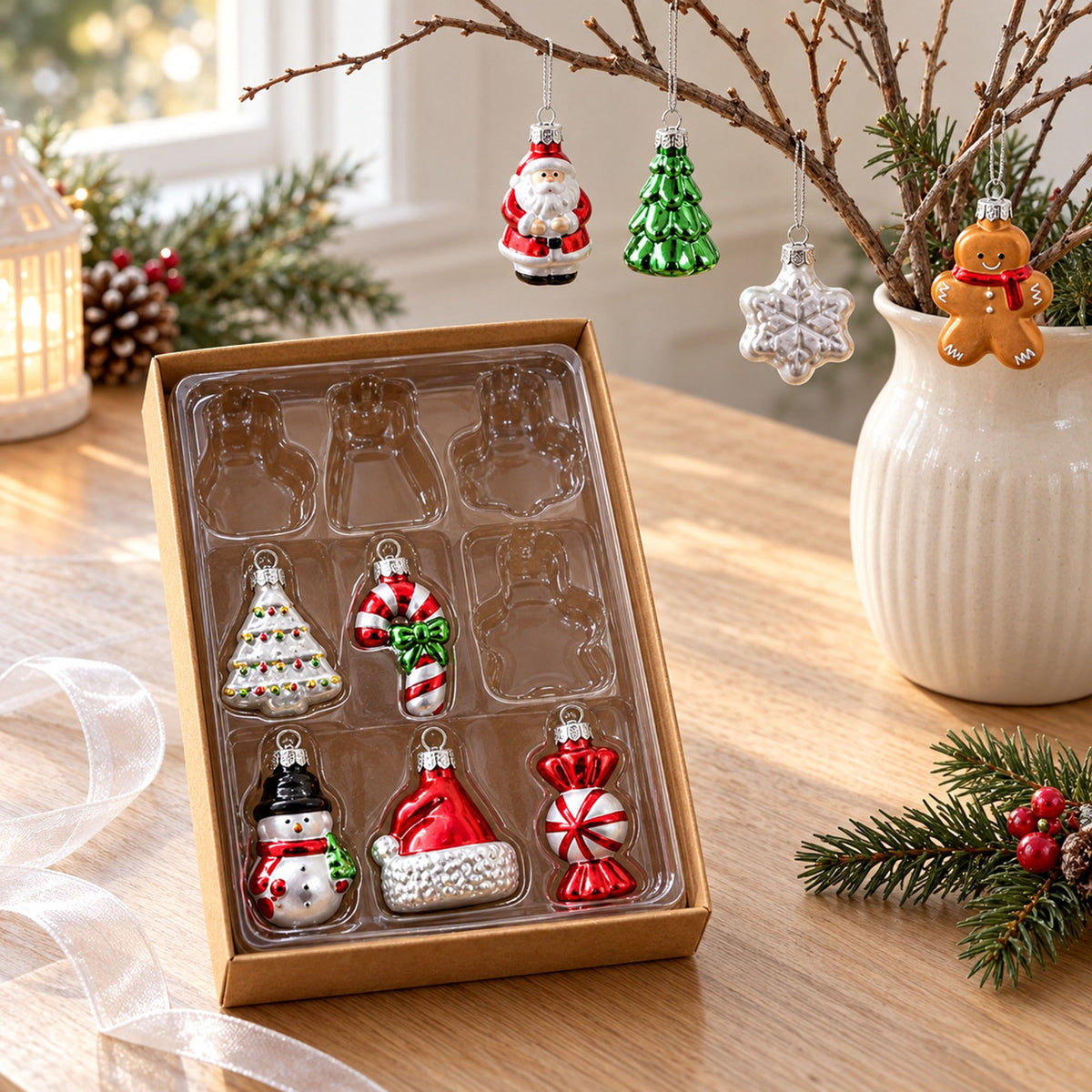 9 Piece Assorted Christmas Tree Hanging Ornament Gift Set